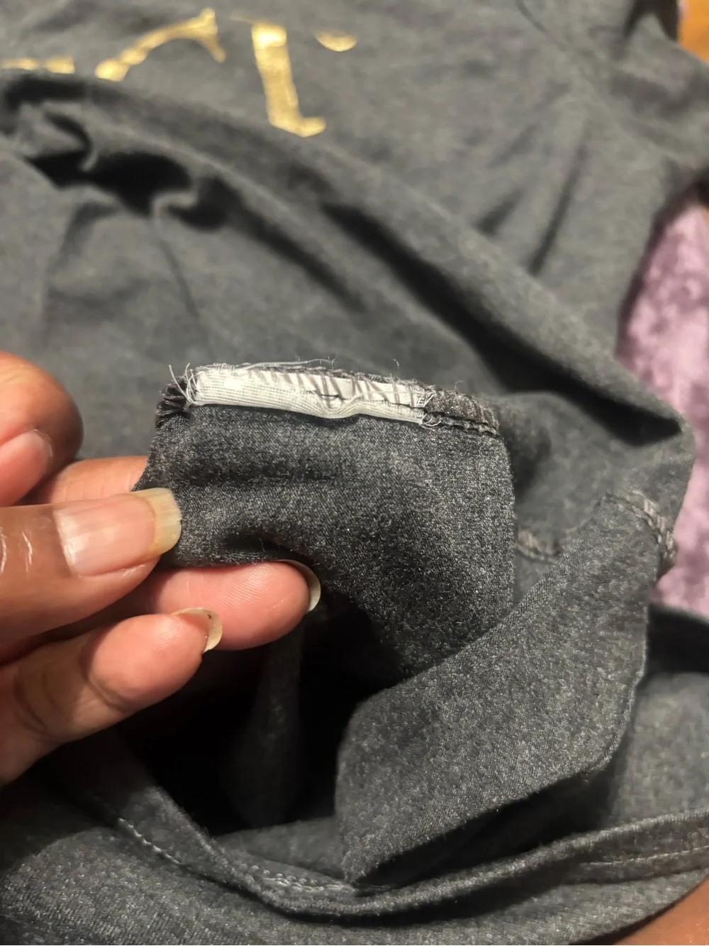 Gucci Charcoal Gray Logo Crewneck Tee with Red and Green Stripe